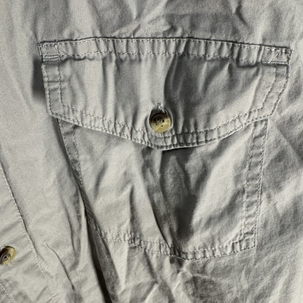 Wrangler Jean Co. Button Down Shirt Mens X-Large XL Long Sleeve Gray 100% Cotton - Picture 4 of 14